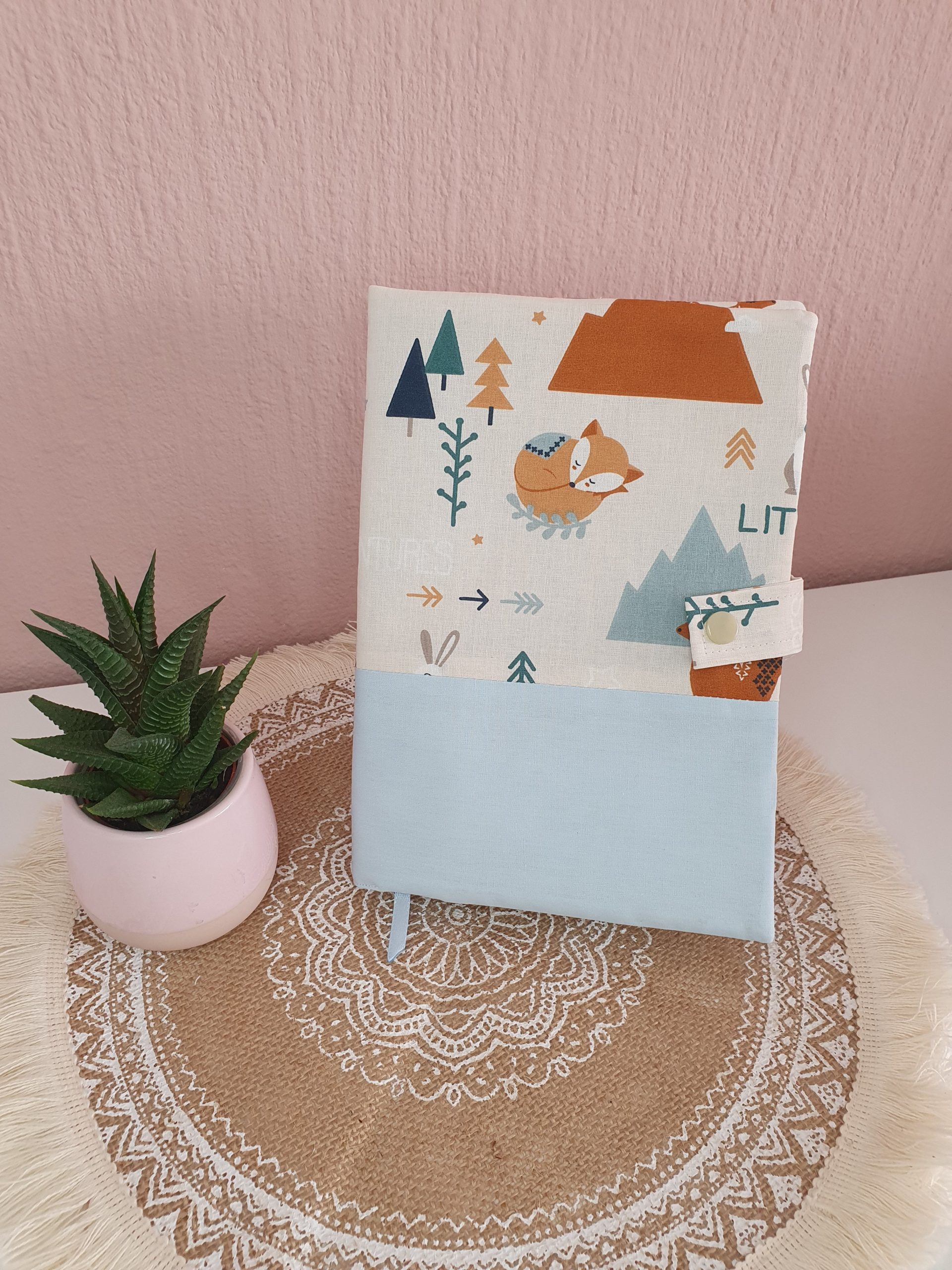 Housse carnet de santé - Licornes et Renards - Cadeau de naissance